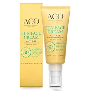 ACO Sun Face Cream Anti Age LSF 30 – Mattierende Sonnenschutz Creme für das Gesicht – mit Anti-Aging Effekt – für alle…