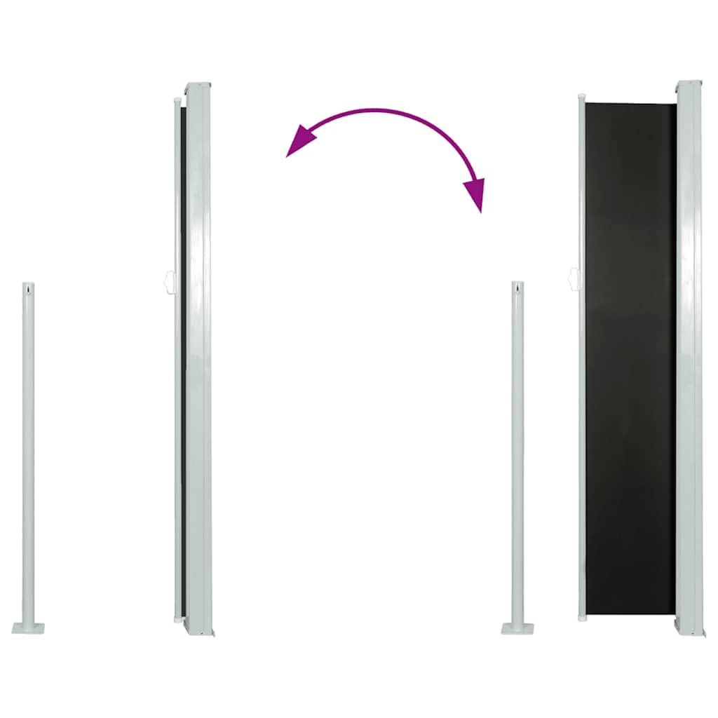VidaXL Seitenmarkise Ausziehbar – 100x500 Cm, Rot, Sonnen- & Sichtschutz Für Balkon/Terrasse