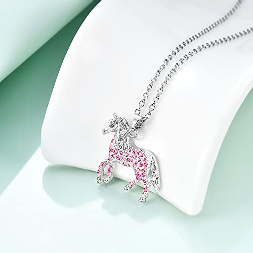 luomart Girls Horse Necklace Gifts for Women,Animal Horses Pendant Necklaces Jewelry for Women2