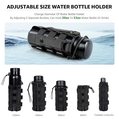Image of Water Bottle Holder Molle Pouch Carrier,Tactical Water Bottle Pouch,Mesh Water Bag Water Bottle Holder For Bike,Tactical Molle Water Bottle Pouch,Water Bottle Holder Carriers for Walking（Multi Colors）