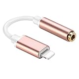 Sumgott AC1702-1 Lightning to 3.5 mm Audio Adapter, Lightning to 3.5 mm Female Headphone Jack Adapter Cable Converter for iPhone 7/7 Plus - Rose Gold