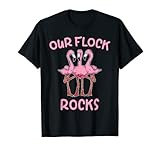 Our Flock Rocks Flamingo Matching Family Vacation Group T-Shirt