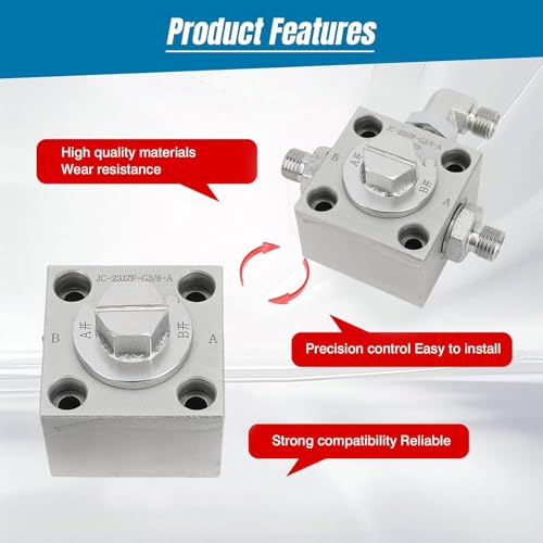 Asixxsix Vanne de Dérivation 3 Voies, Vannes D'étranglement en Acier allié pour Petite Excavatrice, Pièces de Rechange pour Mini-pelle, Vannes de Dérivation Hydrauliques pour