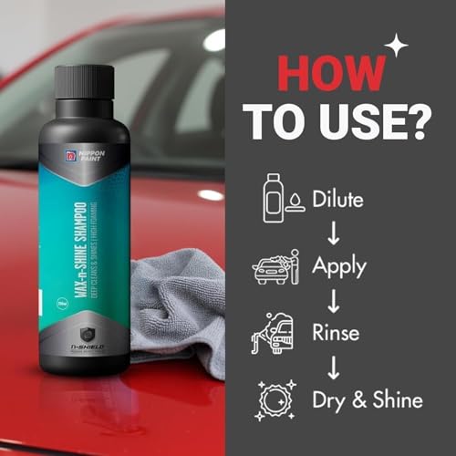 Image of Nippon Paint n-Shield Wax-n-Shine Shampoo Car Washing Liquid (500 ml)