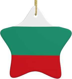 Bulgarian Flag Print Xmas Tree Ornaments Pendant Decoration for Christmas Holidays Anniversaries Wedding Tree Home