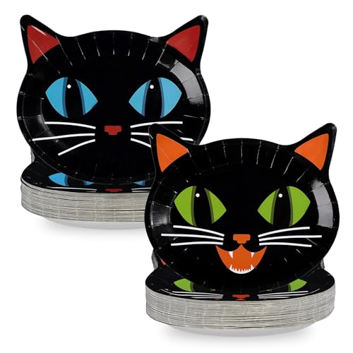 100Pcs Button Eyes Paper Plates 9 Inch Heavy Duty Horror