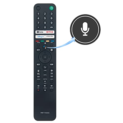 VINABTY RMF-TX520U Replacement Voice Remote Control Compatible with Sony 4K OLED Smart TV KD43X85J KD50X80J KD50X85J KD55X79J KD55X80CJ KD-55X80CJ KD-55X80J KD-55X85J KD-65X79J KD-65X80CJ KD75X85J - Image 2