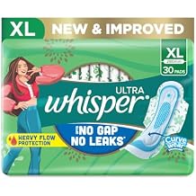 Whisper Ultra Clean Sanitary with Wings - 30 Pieces XL