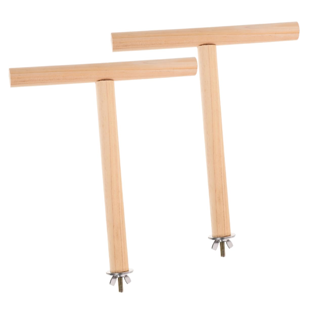 HANABASS 10piezas Soporte De Percha para Aves De Madera Natural para Periquitos Loros y Cockatiels Accesorio De Jaula Práctico y Duradero
