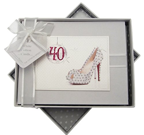 White Cotton Cards - Album portafoto, motivo: 40°