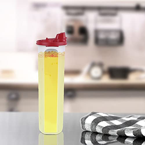 Image of Cutting EDGE 1.1 litres Smart Slim Oil Dispenser Airtight Red (Set of 1)
