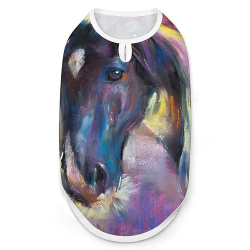 ペット服 馬柄 犬服 ペットウェア Tシャツ パーカー 袖なし 犬の服 タンクトップ タンクトップ クールベスト 通気性 ファッション S-2XL