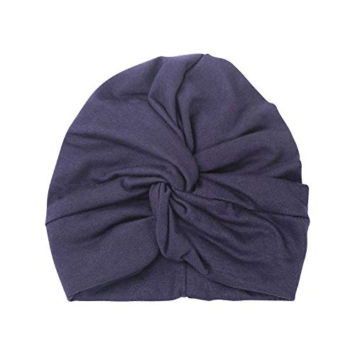 DRESHOW BQUBO Turban Hat for Baby Infant Cap Hats with Bow Knot Soft Cute Nursery Beanie4