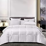 Scott Living White Goose Feather and Down Natural Blend Comforter, Full/Queen