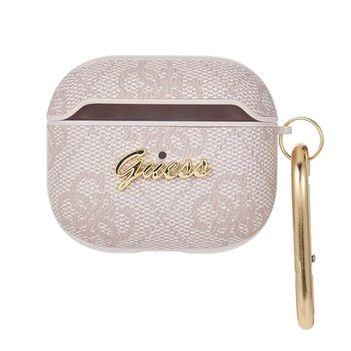 Guess GUA34GSMP Housse pour AirPods 3 Rose 4G Script Metal Collection