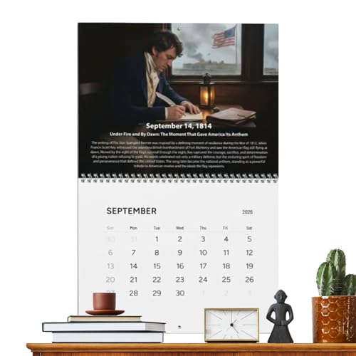 Calendario de pared 2026 y planificador anual de año completo con impresión clara decorativa