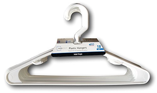 Adult Plastic Hangers - White 18-count