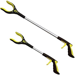 2-Pack 32 Inch and 19 Inch Grabber Reacher with Rotating Jaw - Mobility Aid Reaching Assist Tool