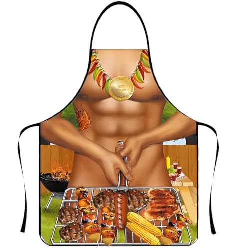 MWUMRCM Avental de cozinha para homem engraçado, Funny Cooking Sexy Apron churrasco festa para casal mulheres