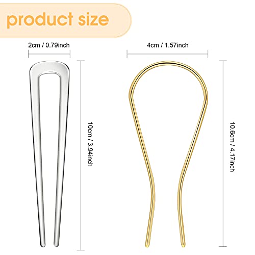 image for Chuangdi 7 Pieces U Shaped Hair Pins Set, Hair Stick Fork Sticks Frenc