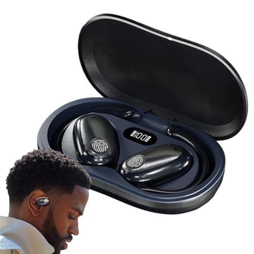 Tuxxjzm Wireless Earbuds Over Ear - Cordless Earphones Over The Ear - Waterproof Headphones, Noise Canceling Workout Earbuds for Women Men