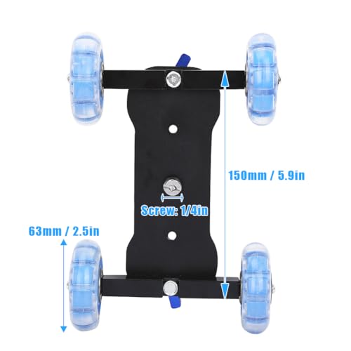 Image of Tiiyee Camera Slider, Camera Table Dolly Slider Desktop Rail Roller Track