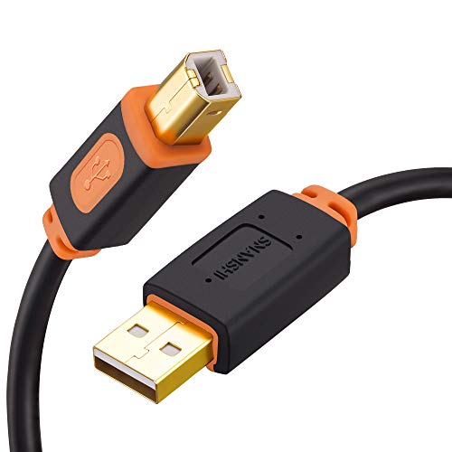 SNANSHI Printer Cable 30 Feet USB Printer Cable Active Repeater USB2.0 A to B Printer USB Cable for Printer Scanner