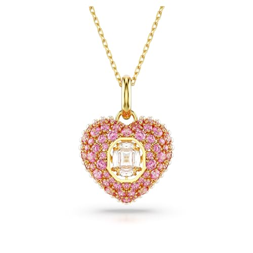 Swarovski Colgante Hyperbola, Talla octogonal, Crystal Pearls, Corazón, Rosa, Baño tono oro
