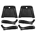HECASA Bucket Seat Backs & Aprons Compatible with 1969-1972 Chevrolet Chevelle/Malibu/El Camino/Nova/Impala/Caprice/Bel Air/Pontiac GTO GM Cars Seat Backs & Side Kit 6PC PP Plastic Black