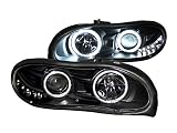 Anzo USA 121160 Chevrolet Camaro Projector with Halo/Black Clear with Amber Reflectors Headlight Assembly - (Sold in Pairs)