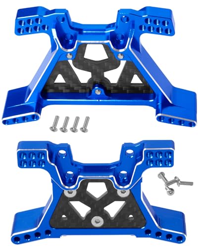 RCHuiWow RC Shock Towers Upgrades Part for 1/10 Slash 4x4 (VXL),Alloy Front and Rear Shock Towers,Navy Blue