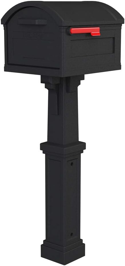Gibraltar Mailboxes GHC40B01 Grand Haven Decorative Package Mailbox, Black