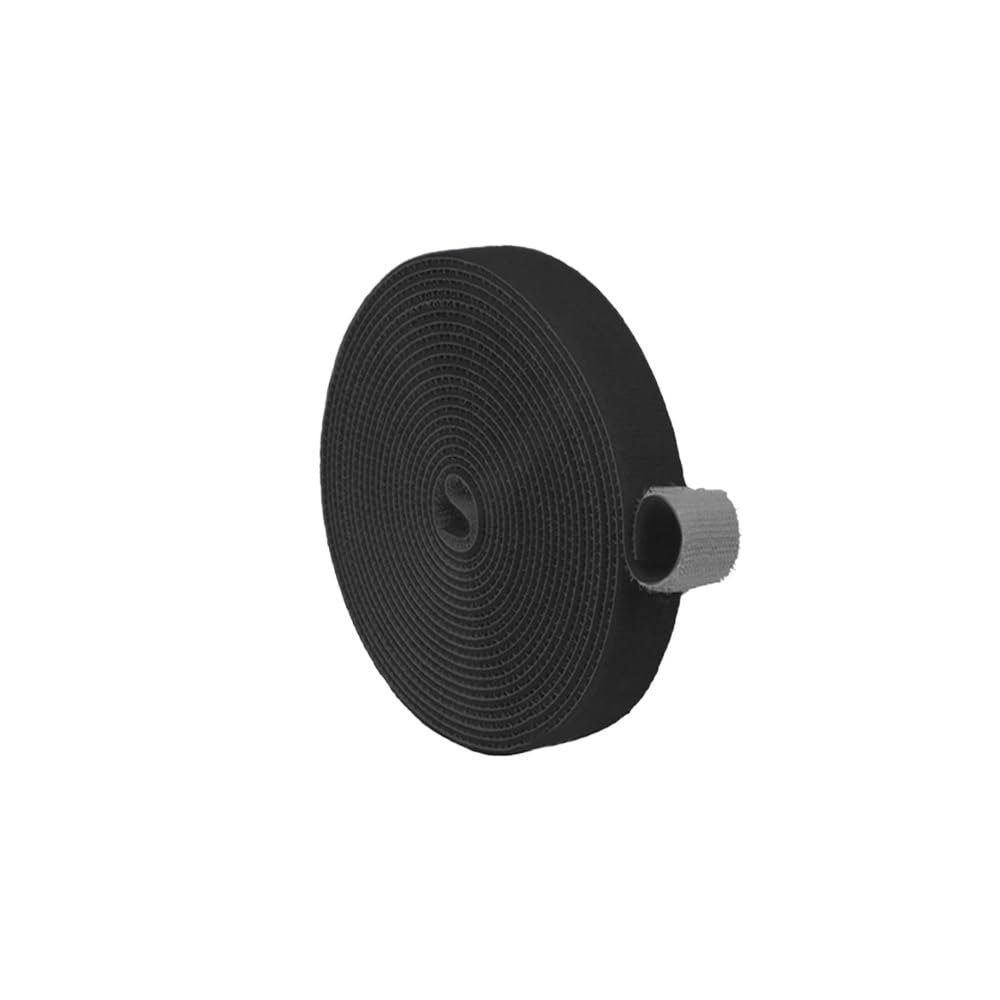 Sunrrafck 1Roll-Black 1Roll Cable Organizer Reusable Self-Adhesive Desk Wire Winder Tie Nylon Free Cut Ties Wires Management Straps(1Roll-Black)