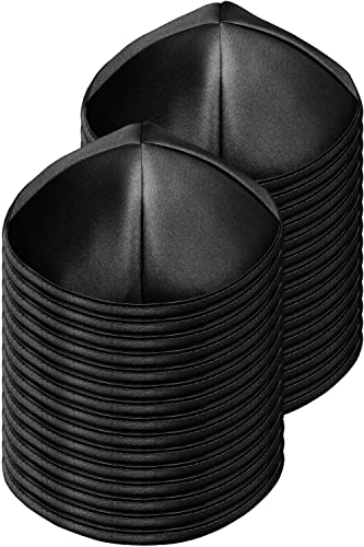 HolYudaica Paquete de 30 piezas – Kippah de satén Hq de 19/20 cm para hombres y niños, sombrero Yamaka de Israel – Kippot a granel (negro, satén paquete de 30), negro, mediano, Negro, M