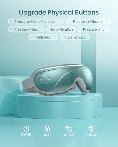 Image of RENPHO Eyeris 2 Eye Massager, Sself Care Gifts for Women, 2 Levels Heated Eye Mask, Rechargeable 1500mAh Battery, Bluetooth Music