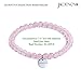 JADENOVA 6/8mm Natural Rose Quartz Gemstone Bracelet for Couples Gifts