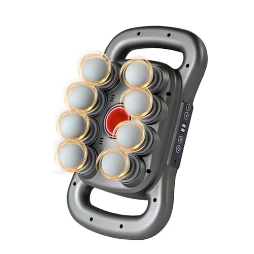 Back Massager with Heat, 8 Heads, 9 Modes, Portable