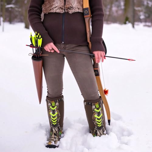 Wovenpak Rain Boots Womens, Rubber Boots for Women Insulated Hunting Boots with Steel Shank, Waterproof Boots for Women, Womens Work Boots 6mm Neoprene Rain Boots Outdoor, Size 8 - image 2