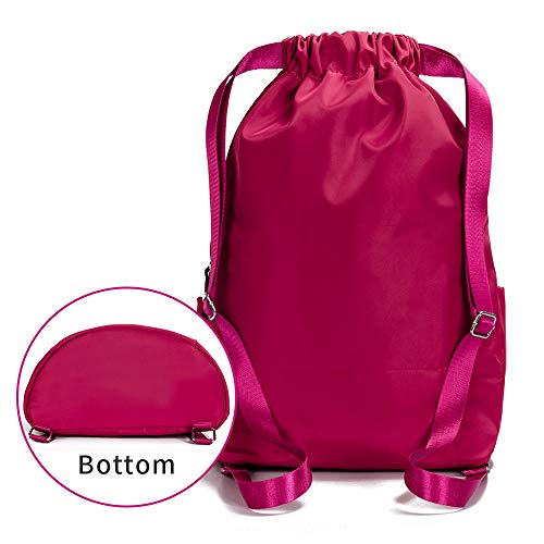 Image of ZOORON Waterproof Drawstring Gym Backpack Bag for Men & Women, Sport Gym Sack Mini Travel Daypack
