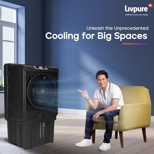 Image of Livpure Scorpio Desert Air Cooler- 100 L | 20 inch Fan Blade | High Air Delivery | Water Level Indicator | Anti-Bacterial Honeycomb Pad | 350 Watts Motor | 2 years Warranty by Livpure