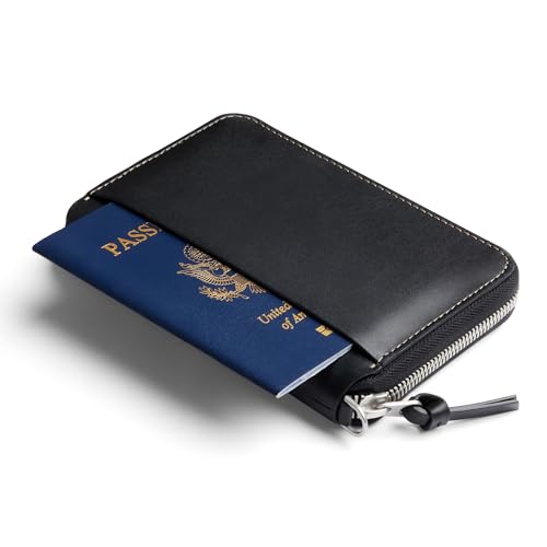 Image of Bellroy Folio Wallet (compact leather folio /clutch wallet with space for cards, bills and coins, plus everyday essentials) - Black