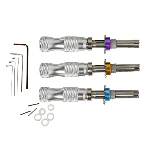 Nofonda serrurier Practise tubulaire 7 broches de crochetage de serrure d'ouverture de porte 7.00 mm 7.5 mm 7.8 mm