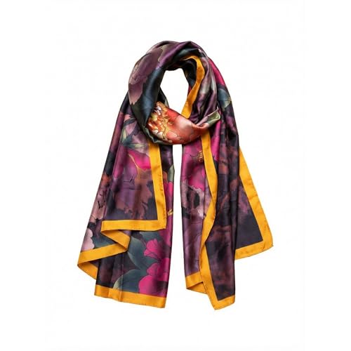 Image of Trillion London Spring Collection | Designer Silk Scarf For Women UK | Lightweight Neck Scarves | Shawl Wraps | Suitable for Daily Life | Smooth & Soft Finish | Gift for Women | Size-180cm x 90cm