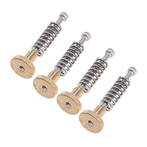 SOLUSTRE 4 Pcs Metal Leveling Knob Kit with Screws and Wear-resistant Springs for 3d Printer Hot Bed and Platform, Easy 