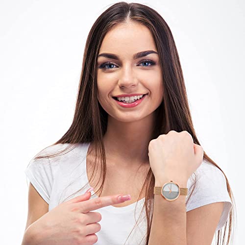 Image of Giordano Eleganza Collection Analog Wrist Watch for Women with Color Variant, Stylish Wired Metal Mesh Band| Ladies | Girls to Compliment Your Look | Ideal Gift for Female - GD-4062