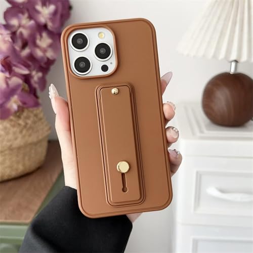 Coque iPhone 15 avec anneau support antichoc jaune magnétique