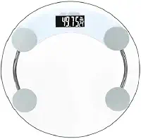 Balança Digital Redonda De Vidro Para Banheiro Display lcd hd Balança eletrônica de precisão 0.2-180kg