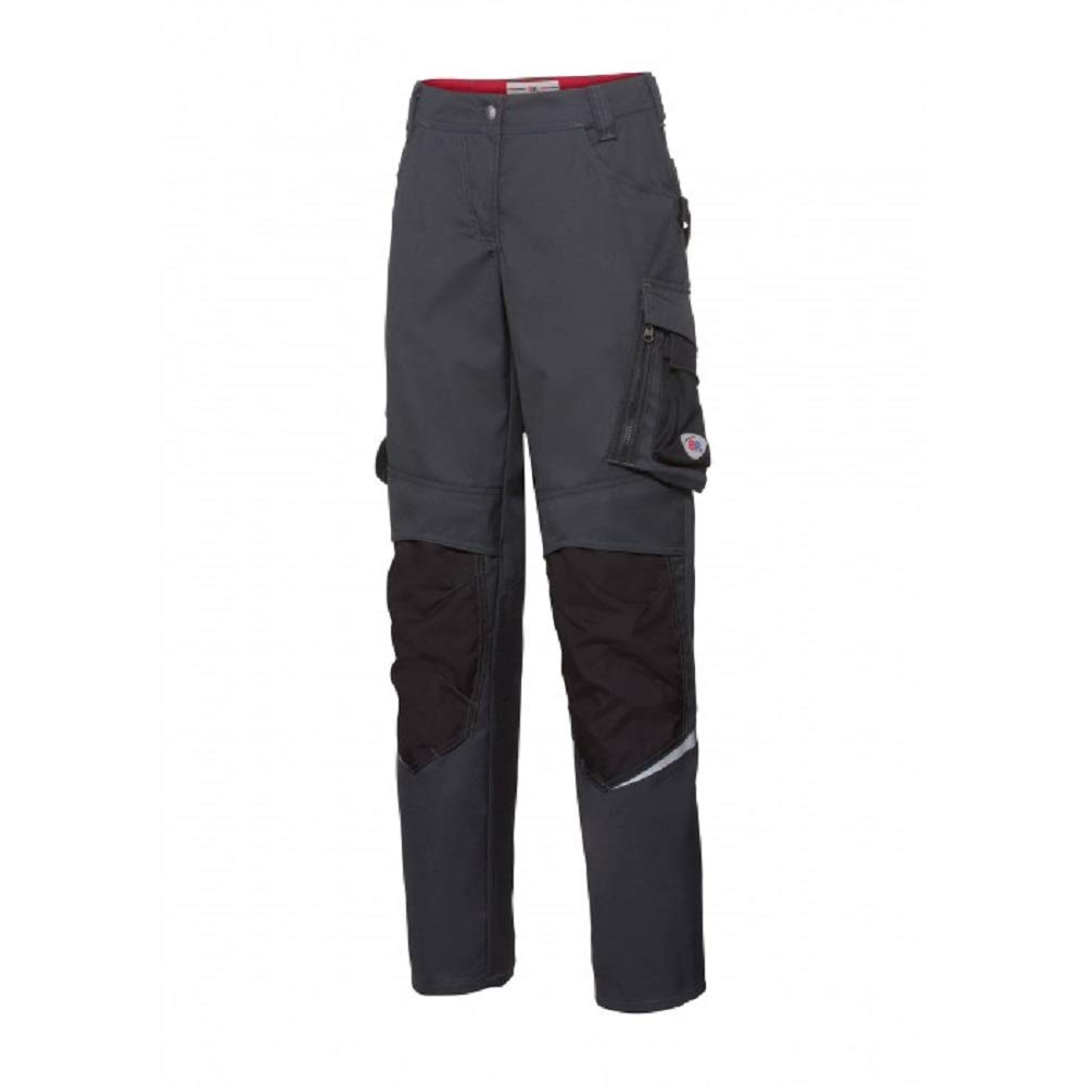 BP 1608-559-13 Bib & Brace, Stretch Braces With Clip Fastenings, 245,00 G/M², Fabric Blend, Royal Blue/Black, Size 45/46N