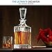 FineDine European Style Glass Whiskey Decanter & Liquor Decanter with Glass Stopper, 30 Oz.- With Magnetic Gift Box - Aristocratic Exquisite Striped Design - Glass Decanter for Alcohol Bourbon Scotch.