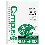 Kokuyo plain loose-leaf A5 20 hole 100 sheets Roh-807WE (japan import)
